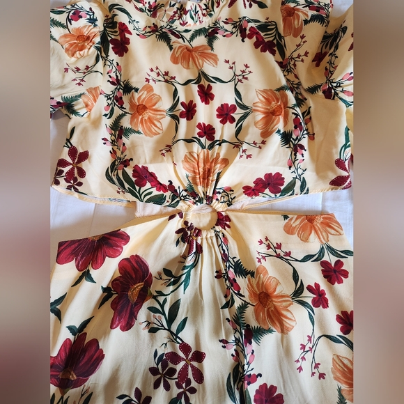 !!! Sale !! No Offer!! Farm Rio x Anthropologie Long-Sleeve Cutout Maxi Dress - Picture 10 of 17